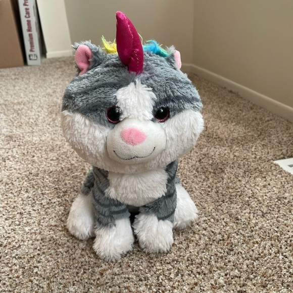 Kellytoy Unicorn Cat Plush Pink Sparkle Eyes - Picture 5 of 7